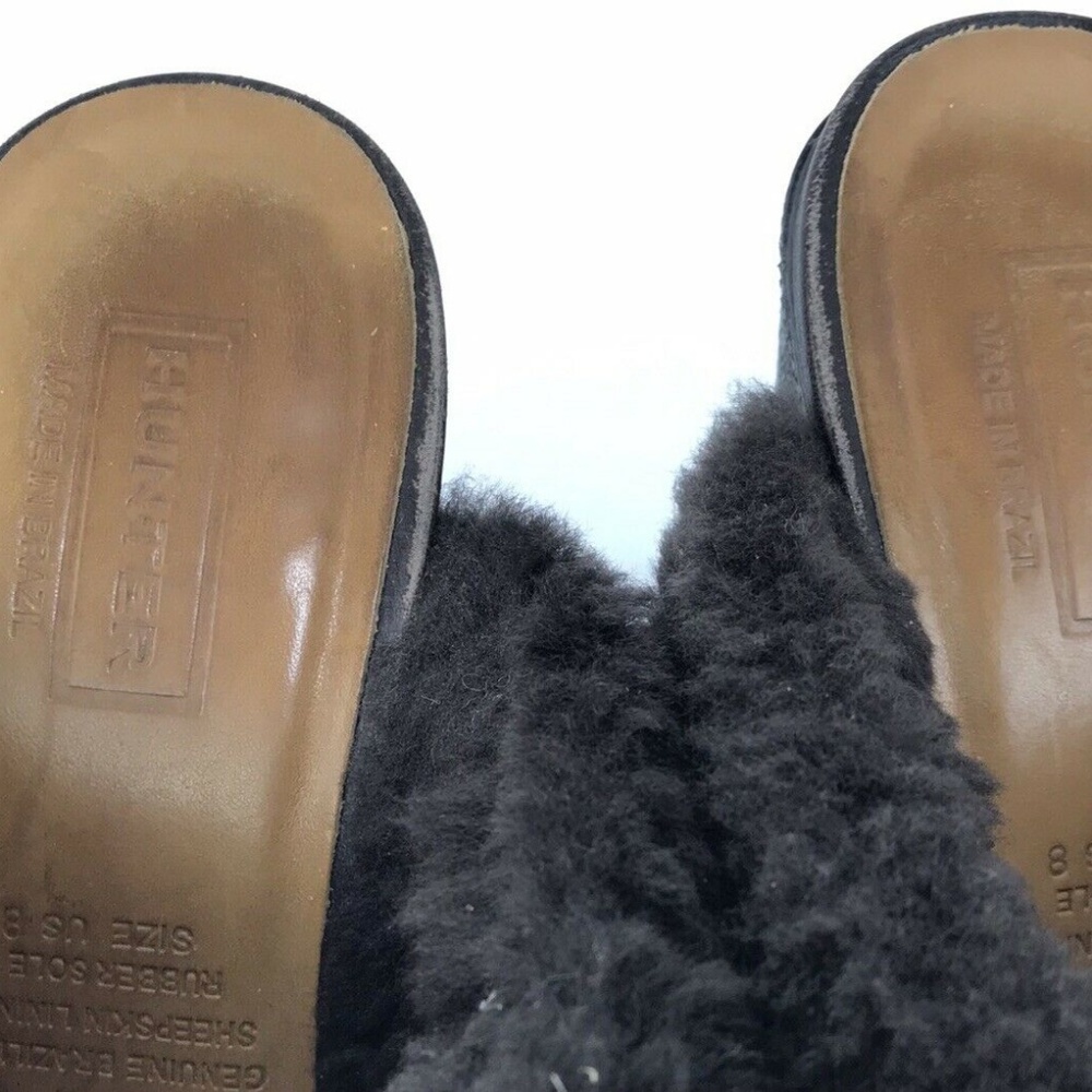 HUNTER Women’s Brown Leather Shoes Mules Clogs 8 - Picture 4 of 8